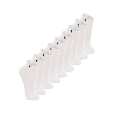 Imagem de Kit 9 Pares de Meias Infantil Cano Curto Lupo 2725-089, Branco, 30-36