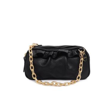 Imagem de Bolsa feminina de couro preto Ingrid - Zaia