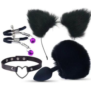 Imagem de Kit Coelha Grampos Seios Gargantilha Tiara - sexy import
