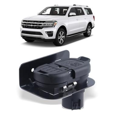 Imagem de SAOKNCE Conector de plugue de 4/7 pinos de reboque com suporte compatível com Ford F-150 Transit Bronco Maverick Explorer Lincoln Navigator 2009-2025 # 9U5Z-14489-MAA