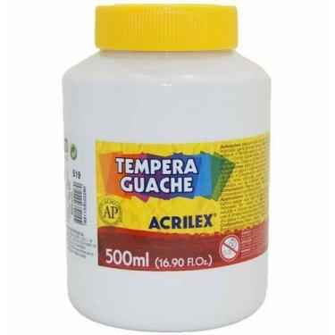 Imagem de Tinta Guache Branco Acrilex 500Ml