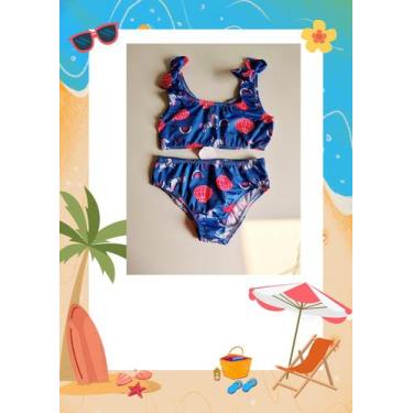 Imagem de Biquíni Infantil Menina Moda Praia Verão Estampado - Zig Zum 