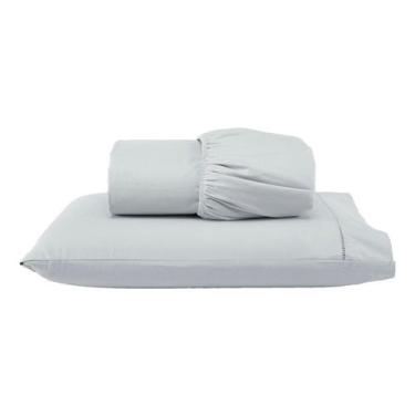 Imagem de Roupa de Cama Solteiro 400 Fios 2 Peças Toque Acetinado 100% Macio Cin