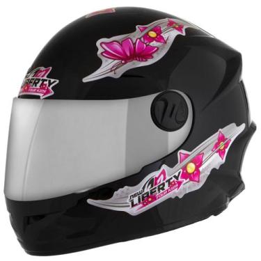 Imagem de Capacete Feminino Infantil Fechado Liberty Four Kids For Girls Viseira
