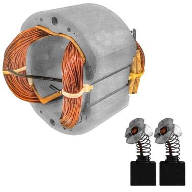 Imagem de Bobina Estator Escova De Carvão Esmerilhadeira Lixadeira Makita Elétri