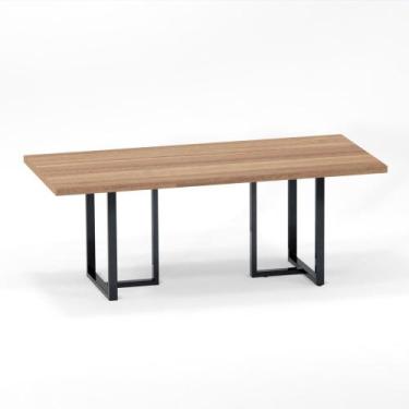 Imagem de Mesa de Reunião Retangular Tubular P25 Pandin 2,0 M Noce Naturale e Gr