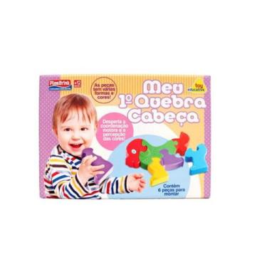 Imagem de Meu Primeiro Quebra Cabeça 6 Peças Montar Estimula A Criança - Plasbli