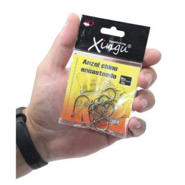 Imagem de Kit 10 Anzol Chinu N-8 Encastoado Xingu Super Afiado