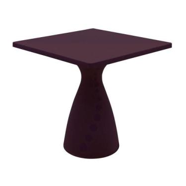 Imagem de Mesa Quadrada Tramontina Flut em Polietileno Marrom Café