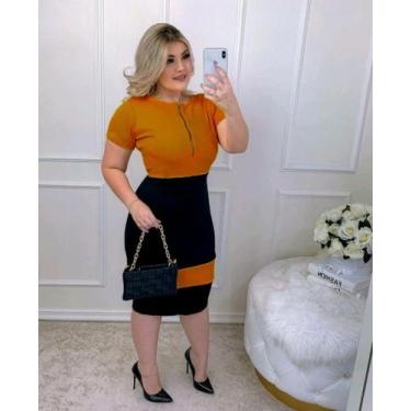 Imagem de Vestido Midi Biocolor zíper Moda Feminina Evangélica - Miss Flower, Bl