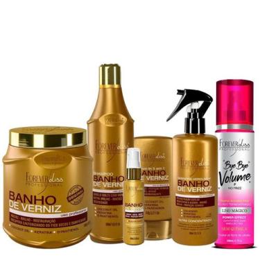 Imagem de Forever Liss Kit Banho De Verniz Másc 1kg e Bye Bye Volume - Forever L