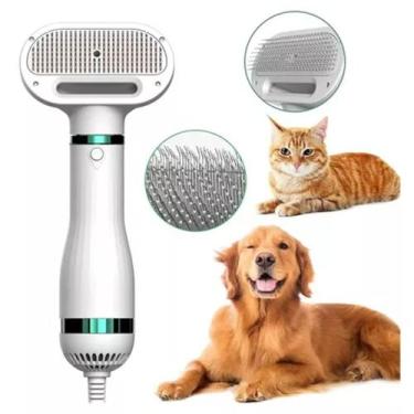 Imagem de 2 Em 1 Secador Cabelo Pente Escova Cão Gato Secar Portátil 110V - Mrse