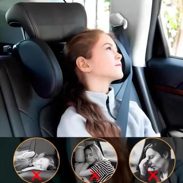 Imagem de Encosto de Cabeça Ergonômico para Crianças e Adultos Viagem no Carro -