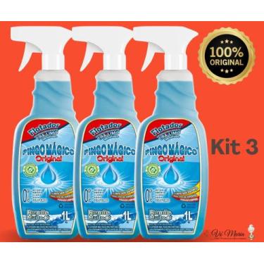 Imagem de 3 Pingo Magico Original 1L - Flotador Para Limpeza Geral Sem Soda, Aci