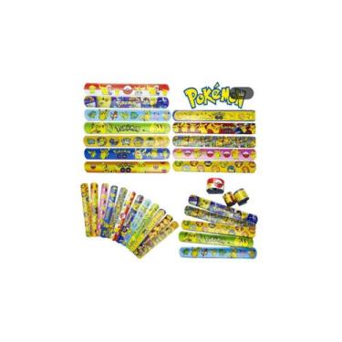 Imagem de Kit 5 Pulseira Bate Enrola Personalizada Heróis Sereia etc - Topmixsho
