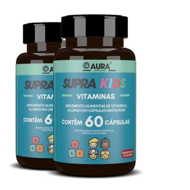 Imagem de Vitamina C, D e Zinco Infantil Supra Kids Sabor Frutas 120 Cápsulas - Aura Nutrition