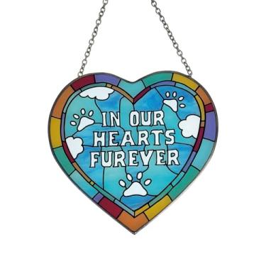 Imagem de Enesco Nosso nome é Mud Rainbow Bridge Pet Luto Janela Pendurada Suncatcher, 14 cm, Multicolorido