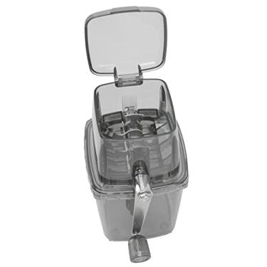 Imagem de Triturador de Gelo Manual - Máquina de Gelo Raspado Com Manivela Transparente para Uso Doméstico - Barbeador e Picador de Gelo Multiuso (Preto claro)