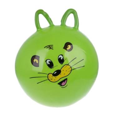 Imagem de Bola Pula Pula Inflável Infantil com Alça – Brinquedo Educativo e Seguro para Coordenação Motora e Equilíbrio (Verde, Grande)