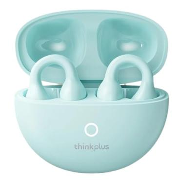 Imagem de LEN0V0 LP25 Fones de ouvido com clipe para orelha aberta, fones de ouvido sem fio Bluetooth 5.4 (Verde)