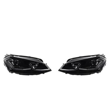 Imagem de Luzes de carro compatíveis com VW Golf 7 LED Farol Projetor 2013-2020 Compatível com Golf 7.5 Faróis DRL Farol Dinâmico Sinal Acessórios Automotivos(Headlight Pair,7)