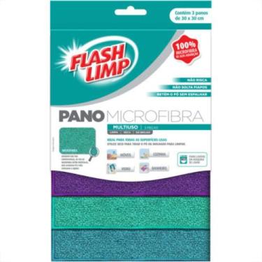 Imagem de Pano Microfibra Flash Multi C/03 - FLASH LIMP