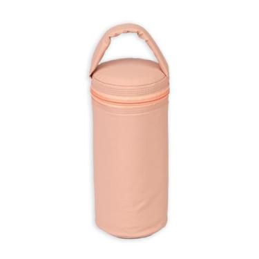 Imagem de Porta Mamadeira e Copo Bebê e Infantil Térmico Impermeável Rosê - Asse