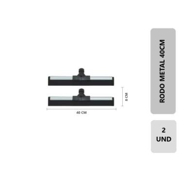 Imagem de 2 Unidades Rodo Para Limpeza De metal Reforçado Eva Duplo 40 Cm Puxa E