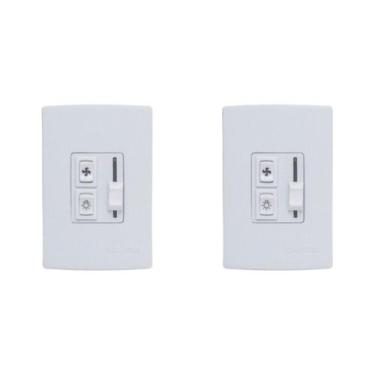 Imagem de Kit C/2 - Qualitronix Controle Vent/Lamp Emb.Desliz-Qv36