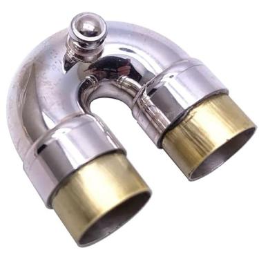 Imagem de Jiayouy Conjunto de silde de afinação de 2ª válvula de trompete para instrumentos de trompete Bb de latão prata