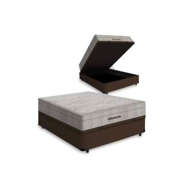 Imagem de Cama Box Baú Queen + Colchão De Molas Ensacadas - Ortobom - AirTech Sp