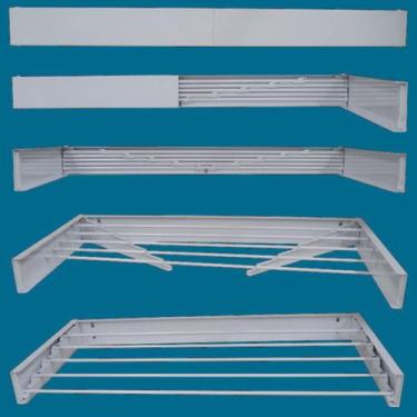 Imagem de Varal mágico com 4 varetas - Varais Store, Branco, 74cm