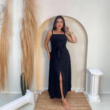 Imagem de Vestido Longo Kary em Viscosarja Moda Sofisticada Feminina - Miss Flow