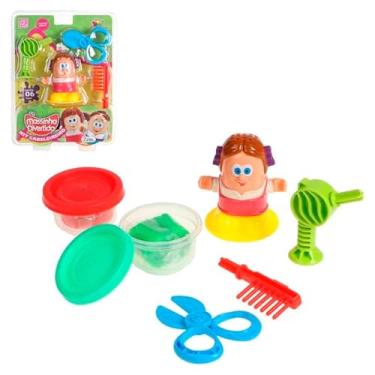 Imagem de Kit Massinha Divertida Cabeleireiro, Conjunto com Acessórios, Brinquedo Infantil