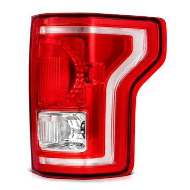 Imagem de SCITOO Conjunto de luz traseira compatível com 2015-2017 para Ford F150 Chrome Housing Red Right Tail Light FL3Z13405A