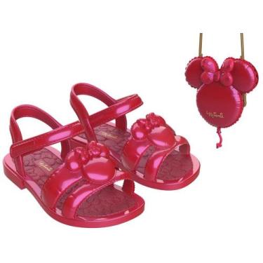 Imagem de Sandália Infantil Menina Grendene Kids Minnie Pop, Vermelho, 21