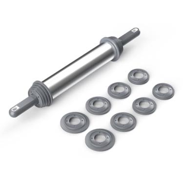 Imagem de Rolo Para Massa 40cm Com Reguladores De Altura Para PãO Pastel Lasanha Tortei