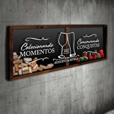 Imagem de Porta Rolhas e Tampinhas Panorâmico - Comemorando conquistas - Quadro 