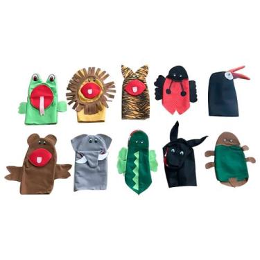 Imagem de Fantoche De Mão Infantil Animais Selvagens Pedagógico - Brink Sul