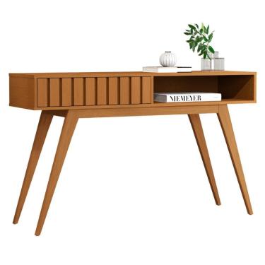 Imagem de Aparador Ripado Açaí com 1 Gaveta Nature JB Bechara