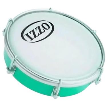 Imagem de Tamborim izzo 06 pol abs verde com pele leitosa