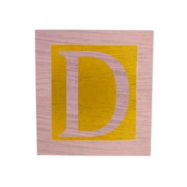 Imagem de Cubo Amarelo Letra Rosa Bebê com Aplique Festa Chá de Bebê Decoração 8