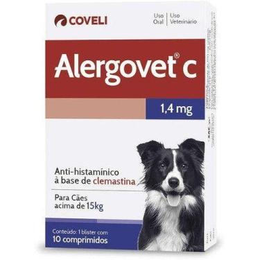 Imagem de Alergovet C 1,4mg Antialérgico 10 Comprimidos Para Cães Acima de 15kg 
