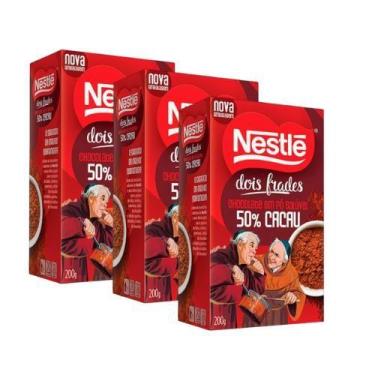 Imagem de Kit 3 Chocolate Pó Solúvel Padre Nestlé 50% Cacau Sem Glúten