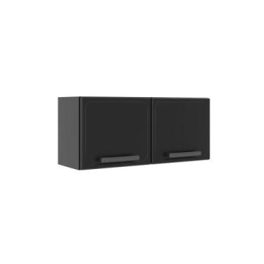 Imagem de Armário Aéreo de Aço com 2 Portas Estilo Bertolini, Grafite