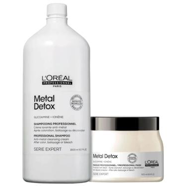 Imagem de Kit Loréal Professionnel Metal Detox Shampoo 1,5l + másc 500g