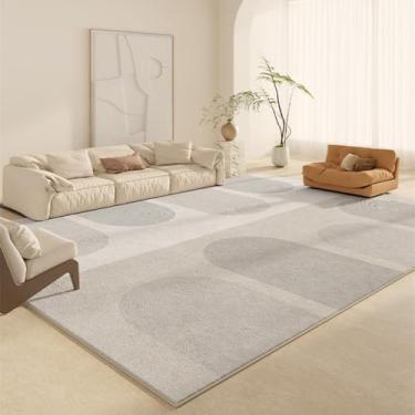 Imagem de Tapete listrado geométrico bege minimalista estilo creme decoração sala de estar tapetes confortável macio quarto jogo tapete, AX026,3,I,300x400CM