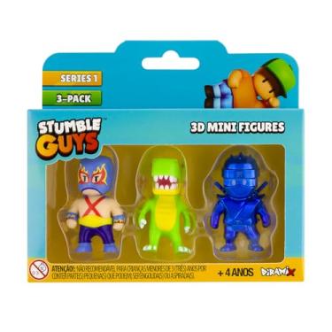 Imagem de Brinquedos Estrela, Stumble Guys, Kit Figuras 3D Luchador, Dianosour, Dynamitron, Multicolor