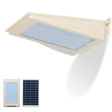 Imagem de Luminaria Solar Parede 5 Watts LED  Luz Fixa com Lustre Branco - ECOSO