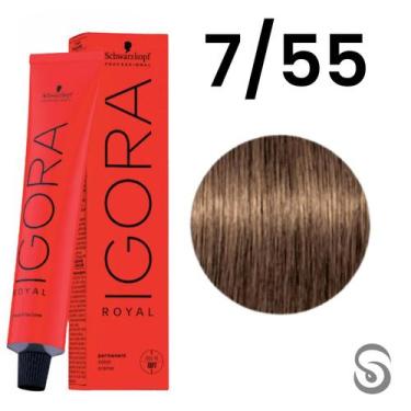 Imagem de Schwarzkopf Igora Royal Coloração 7/55 Louro Médio Dourado Extra  60ml